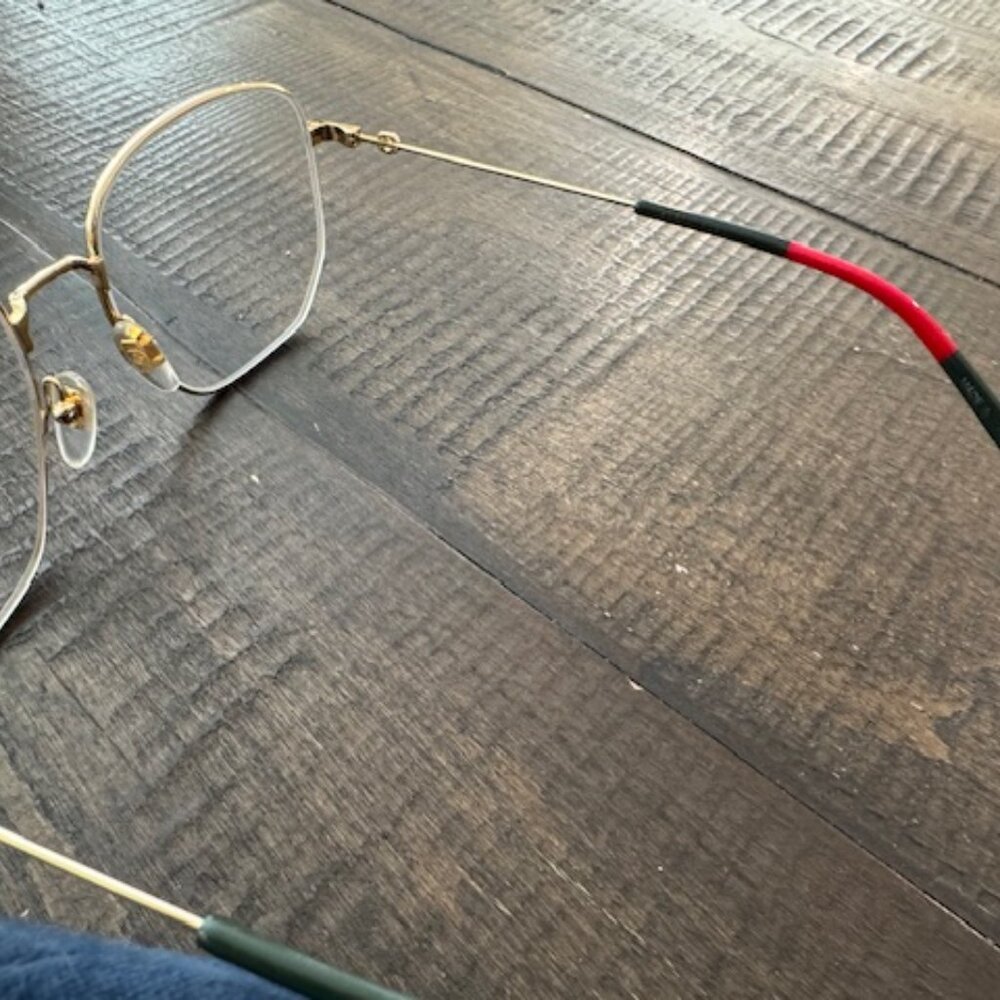 Gucci Glasses Gold / Black NEW - Picture 11 of 12